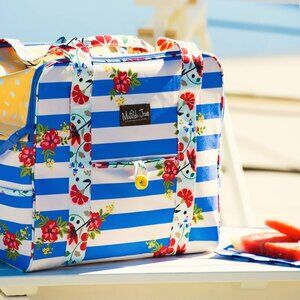 Matilda Jane Blue and Cream Striped Insulated Cooler Bag